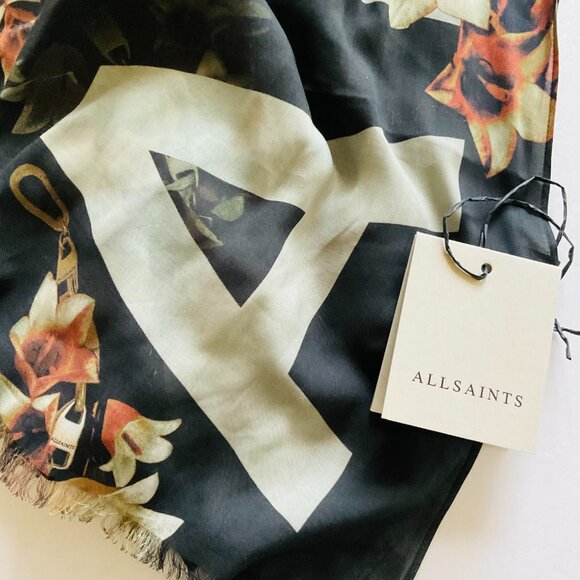 ALL SAINTS Women's Luxurious "Stargazer" Oblong Scarf NWT - Picture 8 of 8